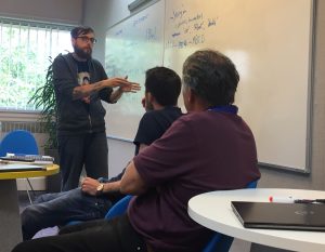 John Burton teaching at the Digital Data Academy