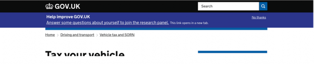 User research signup on gov.uk