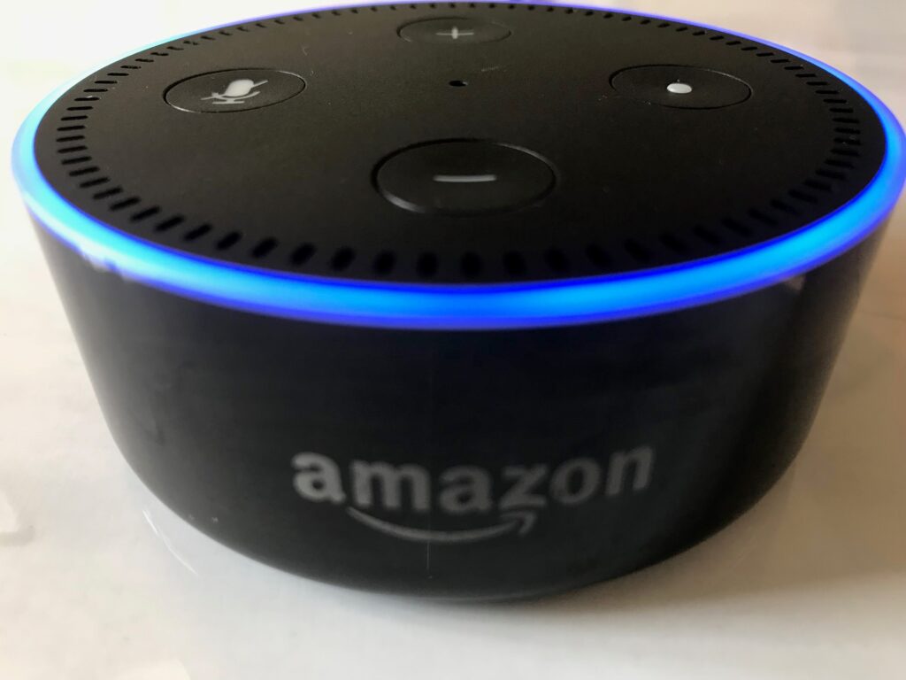 An image of an Alexa Echo