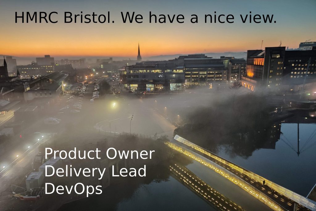 An evening view of the city of Bristol from the HMRC Regional Centre